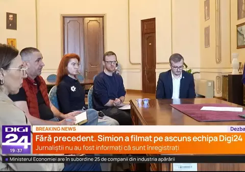 George Simion a scos de pe Facebook postarea cu jurnaliștii Digi24, după ce a fost acuzat că i-a filmat pe ascuns. Apoi a făcut-o iar publică
