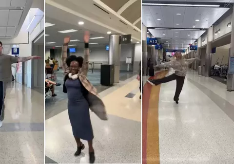 S-a filmat 21 de secunde dansând în aeroport și a pierdut zborul. Apoi a inspirat un trend de călătorie pe TikTok: „A stârnit bucurie în întreaga lume”