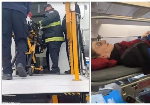 Cea mai înaltă femeie din lume plătește șase locuri în avion și trebuie să fie transportată pe targă când zboară