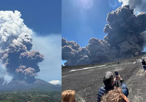 Vulcanul Etna a erupt: alertă roșie pe aeroportul Catania. Norul de fum a depășit 6 kilometri altitudine