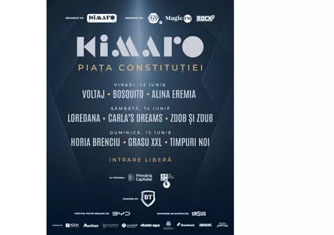 KIMARO FESTIVAL 2025 începe vineri. Ne vedem în Piața Constituției! Trei zile. Trei radiouri. Trei scene. Și voi!