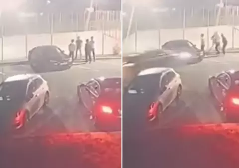 Imagini teribile cu o mașină care intră în plin într-un grup de tineri. Șoferul nu consumase alcool sau droguri