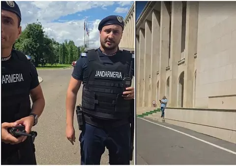 Diana Șoșoacă s-a certat cu jandarmii în curtea Palatului Victoria, când a venit să discute cu Ilie Bolojan: „Mă arestezi? Nu ți-e rușine?”