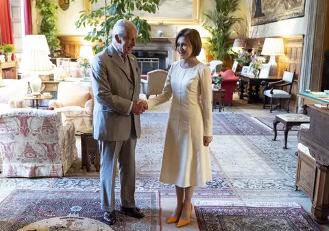 Maia Sandu, oaspetele regelui Charles al III-lea: „Mulțumesc Majestății Sale pentru primirea călduroasă” 