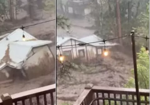 Momentul în care o casă este luată de ape în inundațiile devastatoare din SUA: „Nu mi-a venit să cred” | Video