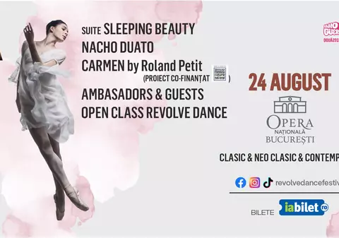 A cincisprezecea ediţie Revolve Dance aduce în “Stars Gala” mari nume ale baletului mondial la Opera Naţională din București pe 24 august