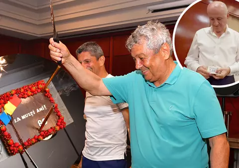 Meniu de cinci stele la petrecerea lui Mircea Lucescu: carpaccio de caracatiță, berbecuț din Irlanda și porc Iberico cu miere sălbatică