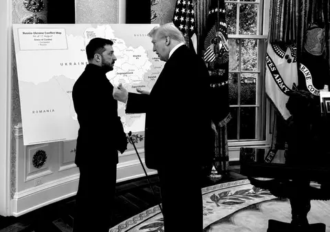 Hartă cu România, Ucraina, Republica Moldova și Rusia la negocierile Trump-Zelenski din Biroul Oval de la Casa Albă: „O amintire dureroasă”