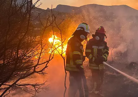 Un nou incendiu violent într-o regiune populară din Grecia. Intervin zeci de pompieri români și cehi