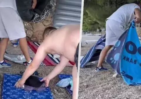 Poliția confiscă prosoapele lăsate pe plajă, ca „rezervare”, în Croația: „Acces egal pentru toți turiștii” | VIDEO