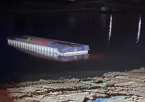 Un bac s-a scufundat în Dunăre cu un camion plin de floarea-soarelui, în zona comunei Frecăței, județul Brăila