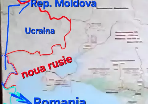 Hartă a Statului-Major rus sugerează extinderea acțiunilor militare din Ucraina spre Moldova și România, stârnind temeri în Europa
