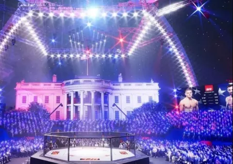 Primele imagini cu gala UFC organizată de Donald Trump de la Casa Albă, pentru aniversarea a 250 de ani de existență a SUA
