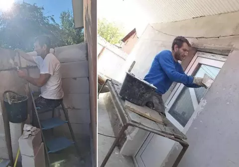 Bărbatul din Cluj care nu are o mână și picioarele, dar muncește să-și termine casa: „Nu cerșesc, vreau să muncesc”