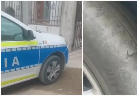 Polițiștii din Galaţi au cerut de mai multe ori înlocuirea cauciucurilor uzate. Până la urmă, TikTokul le-a rezolvat problema