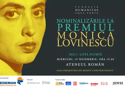 Nominalizările la Premiul „Monica Lovinescu“ 2025 – lista scurtă