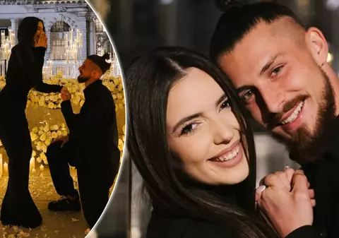 Radu Drăgușin și-a cerut iubita în căsătorie. Imagini cu inelul de logodnă primit de Ioana Stan