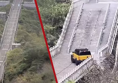 Eșec istoric al unui SUV chinezesc pe muntele Tianmen