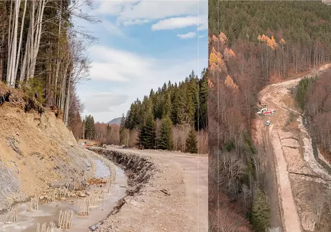 Drumul construit în munți ca alternativă la DN1, cu „structură rutieră modernizată de la fundație până la asfalt”. Șoseaua va ocoli Valea Prahovei