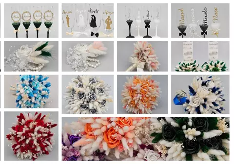 Lumânări de Nuntă și Buchete de Mireasă de la Crisiashop: Eleganță care Dăinuie Peste Ani