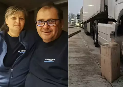 Gabriel și Angelica, șoferi români de TIR, fac Crăciunul într-o parcare din Germania, departe de casă: „Nu este ușor”