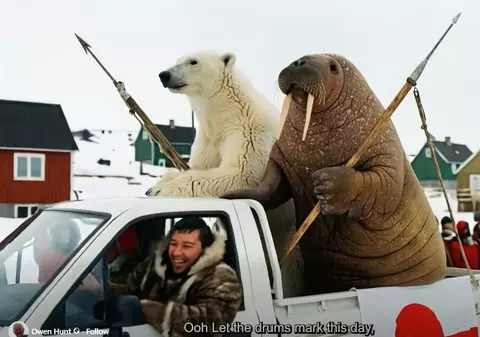 Armata din Groenlanda, gata să apere insula de invazia lui Trump: urși și foci cu arme de asalt. Video viral