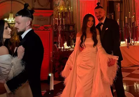 Cât a costat rochia de mireasă purtată de Ioana Stan, soția lui Radu Drăgușin. Imagini din locația de vis în care a avut loc petrecerea