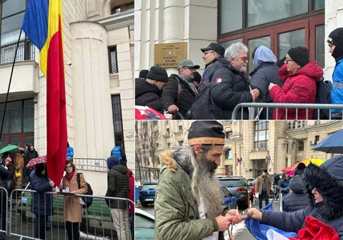 În „Valul Democrației” al susținătorilor lui Călin Georgescu: „Să se aleagă praful de tine, dacă nu scrii adevărul!” 