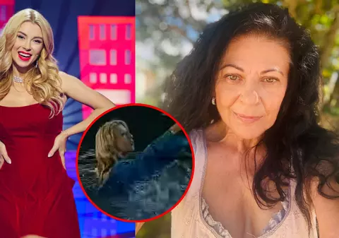 Momentul în care Andreea Bălan a fost împinsă în piscină de Elena Cârstea, în direct, la TV. Artista nu a uitat incidentul stânjenitor