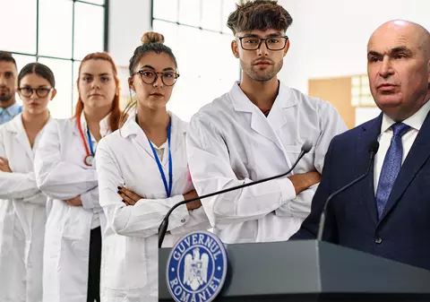 Viitori doctori, revoltați de ideea premierului Bolojan ca absolvenții de Medicină să rămână obligatoriu în țară „câțiva ani”: „Nu noi am părăsit România, ci România ne-a părăsit pe noi”