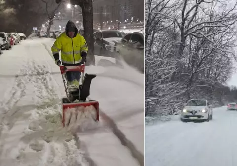 Ninge în toată țara, sunt sute de utilaje pe drumurile publice. Strat de zăpadă de 15 cm în București, un primar se plânge că luptă cu „nămeții”, dar nu face față: „Am apelat la cei de la spații verzi”