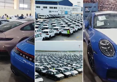 Mii de mașini de lux trimise cu vaporul din Japonia în Dubai au ajuns pe o insulă și localnicii sunt în culmea fericirii