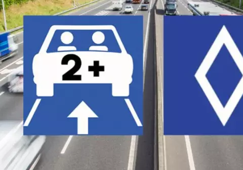 Ce înseamnă indicatorul rutier dreptunghi albastru cu un romb alb în mijloc, din cauza căruia poți primi 200 de euro amendă în Spania sau în Franța