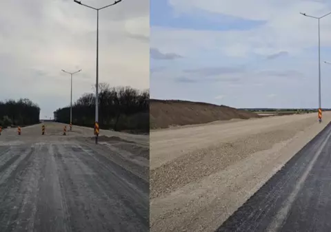 A început turnarea asfaltului pe A0 Buftea - Corbeanca: „În toamnă, DN1A până pe DN1 în 6 minute”