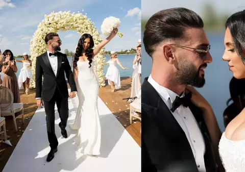 Cât a costat rochia de mireasă purtată de soția lui Dorian Popa. Peste 1.000 de ore de muncă pentru ținuta Andreei