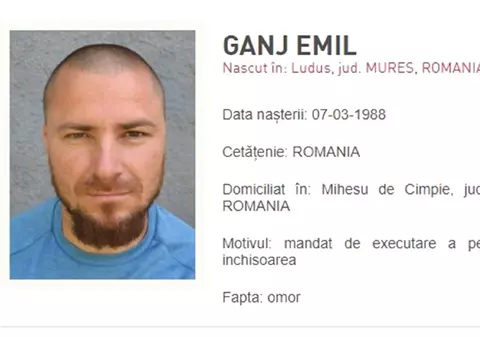 Criminalul Emil Gânj ar fi fost văzut în satul Senereuș, el e căutat de peste 9 luni, de când și-a ucis și incendiat iubita. Alertă declanșată de polițiști