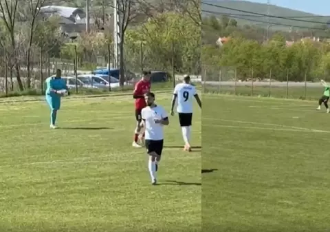 Portarul de la Atletico Monor din Liga 4 a dat gol de la 90 de metri în meciul cu Viitorul Livezile, în Bistrița-Năsăud