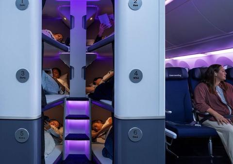 O companie aeriană introduce paturile supraetajate în avion: pasagerii vor plăti sute de euro pentru patru ore de somn la înălțime