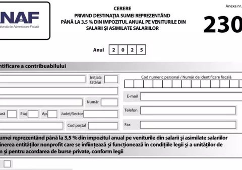 Cum redirecționezi 3,5% din impozitul pe venit în 2026