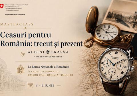 Masterclass Albini Prassa la „Valori care rezistă timpului”: povestea ceasurilor create pentru România, spusă chiar în inima BNR