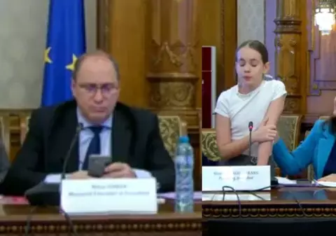 O psiholoagă era lângă eleva de clasa a V-a ignorată de ministrul Educației, care butona telefonul: „I-am spus că e curajoasă”