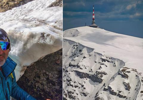 Capcanele mortale din Bucegi, la început de vară. Zăpadă de peste un metru pe platou și hăuri ascunse sub gheață. Sergiu Olteanu: „Există risc chiar de înec, oricât ar părea de ciudat!”