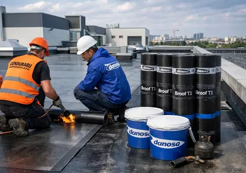 Hidroizolatii Conduraru - aplicator autorizat sisteme de hidroizolatie cu protectie la foc BROOF (t3) acoperisuri cu panouri fotovoltaice