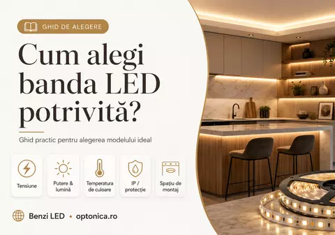 Benzi LED optonica.ro: soluții moderne pentru iluminat decorativ, funcțional și arhitectural