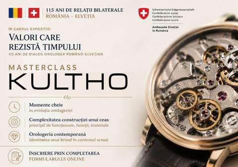 Masterclass Kultho în cadrul expoziției „Valori care rezistă timpului”: cum a evoluat orologeria în cei 115 ani de relații România–Elveția
