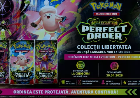 Colecții Libertatea aduce la chioșcuri noua expansiune Pokémon TCG: Mega Evolution – Perfect Order