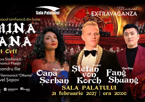 CARMINA BURANA – punere grandioasă în scenă pe 21 februarie 2027 la Sala Palatului, cu tenorul Ştefan von Korch în linia solistică