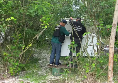 Congelator plin cu sturioni, ascuns pe malul Dunării de patronul unui restaurant