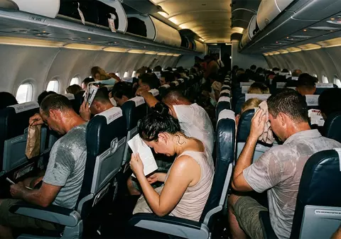 Panică în avion, într-o cursă spre Antalya, temperatură de aproape 60°C: „Era un cuptor. Disconfort, leșinuri! Am sunat la poliție, să vină să ne deschidă ușile”