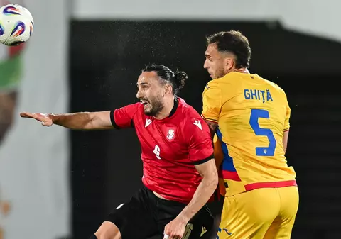 Georgia - România, scor 1-1. Greșeală uriașă a portarului Aioani, gol spectaculos Louis Munteanu